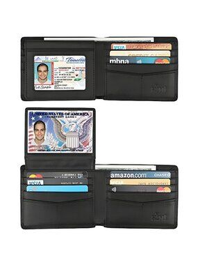 Wallet for Men-Genuine Leather RFID Blocking Bifold Stylish Wallet